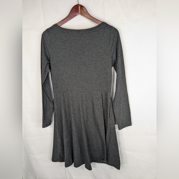 Toad & Co Dress Womens Medium Faro Organic Cotton Stretch Fit Flare Gray A108 - Picture 11 of 13